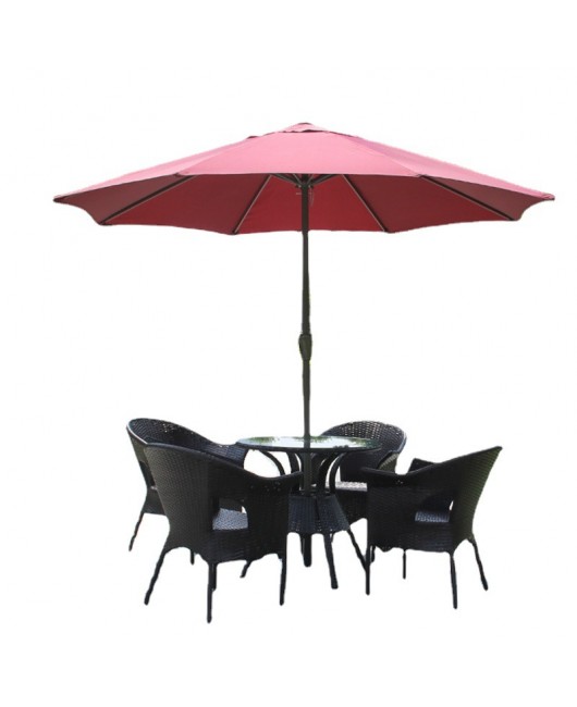 New Rattan Garden Patio Set with Umbrella